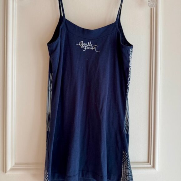 Navy camisole with patterns - Picture 3 of 5